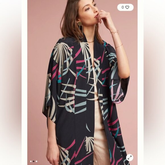 Maeve Anthropologie Kira Long Kimono Jacket Size XSS - Picture 4 of 14
